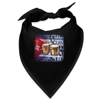 Bongos Salsa Music T-Shirt - Bandana - Schwarz - Vorne
