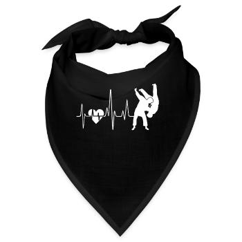 Judo Judo Herzschlag - Bandana - Schwarz - Vorne