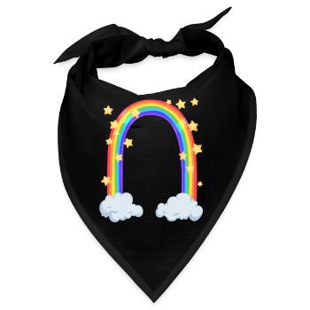 Regenbogen - Bandana - Schwarz - Vorne