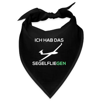 segelflieGEN spruch lustig tshirt geschenk witzig - Bandana - Schwarz - Vorne