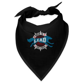 Wolf Wolfpack Rudel Anführer - Bandana - Schwarz - Vorne