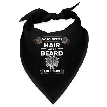 Bart Bartträger Vollbart Geschenk Haarpracht - Bandana - Schwarz - Vorne