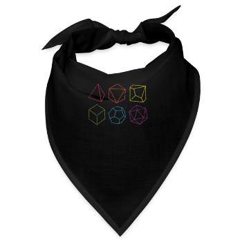 RPG Rollenspiel Würfel - Bandana - Schwarz - Vorne