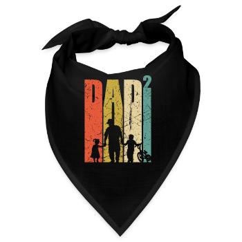 Dad hoch 2 Vater zweifacher Papa Geschenk BMX Bike - Bandana - Schwarz - Vorne