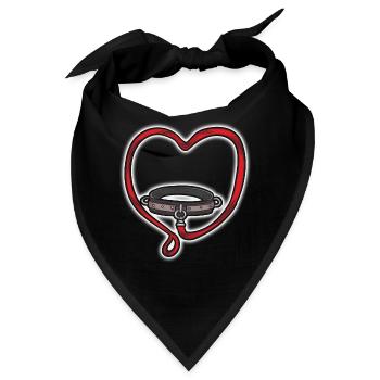 Sklavenhalsband Leine Halsband BDSM Bondage Liebe - Bandana - Schwarz - Vorne