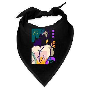 Nudist FKK Nackt Geschenk - Bandana - Schwarz - Vorne