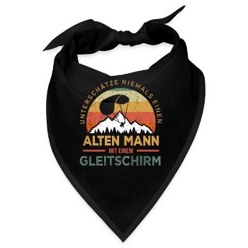 Gleitschirmfliegen Gleitschirmflieger Geschenk - Bandana - Schwarz - Vorne