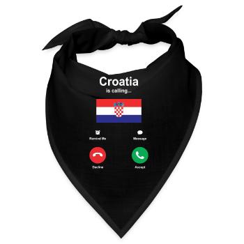 Kroatien - Bandana - Schwarz - Vorne