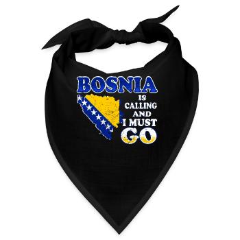Bosnien ist am rufen - Bandana - Schwarz - Vorne