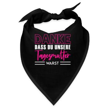 Tagesmutter Abschiedsgeschenk Kindergarten - Bandana - Schwarz - Vorne