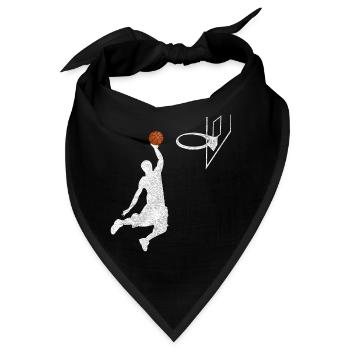 Basketball Dunk Basketballer Geschenk Vintage - Bandana - Schwarz - Vorne
