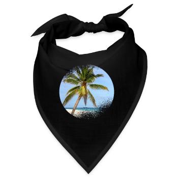 Malediven Palme - Bandana - Schwarz - Vorne