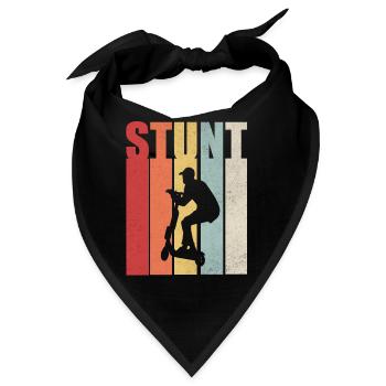 Stunt Scooter Roller Rollerfahrer Geschenk - Bandana - Schwarz - Vorne