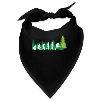Evolution Holzfäller Baumfäller Kettensäge Förster - Bandana - Schwarz - Vorne
