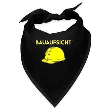 Bauaufsicht Bauleiter - Lustiges Handwerker Bau - Bandana - Schwarz - Vorne