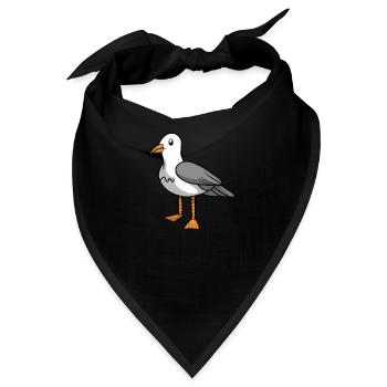 Möwe Seemöwe - Bandana - Schwarz - Vorne