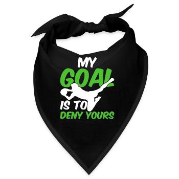 Torwart Keeper Torhüter Geschenk - Bandana - Schwarz - Vorne