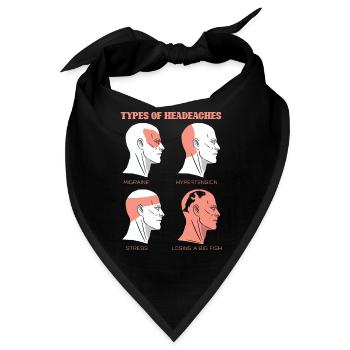 Kopfschmerzen Angeln Angler Fischer - Bandana - Schwarz - Vorne