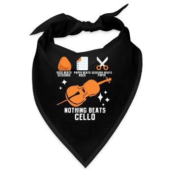 Lustige Cello Violoncello und Celli Geschenkidee - Bandana - Schwarz - Vorne