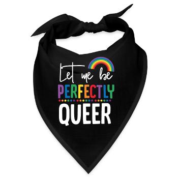Lesbisch Lesbe Regenbogen - Bandana - Schwarz - Vorne