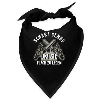 Holzfäller Forstwirt - Bandana - Schwarz - Vorne