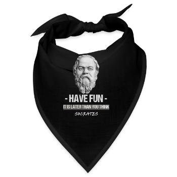 Sokrates Zitat griechischer Philosoph Philosophie - Bandana - Schwarz - Vorne