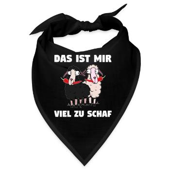 Schaf Unschaf Schafe Scharf Hirte Geschenk - Bandana - Schwarz - Vorne