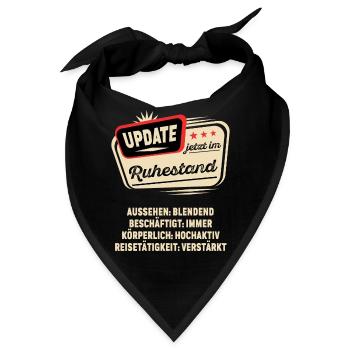 Update im Ruhestand Rentner Rente Pension Geschenk - Bandana - Schwarz - Vorne