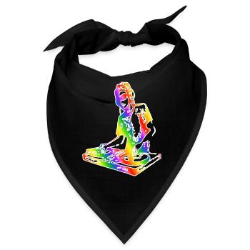 Disc Jockey - Bandana - Schwarz - Vorne