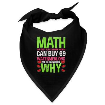 Mathe - Bandana - Schwarz - Vorne