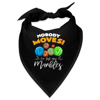 Keiner bewegt sich ich suche meine Murmeln Spruch - Bandana - Schwarz - Vorne