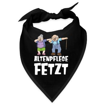 Altenpflege Pflegekraft Seniorenheim Dabbing - Bandana - Schwarz - Vorne