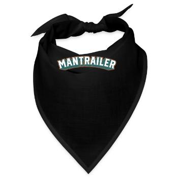 Mantrailing Hund Mantrailer Rettungshund - Bandana - Schwarz - Vorne