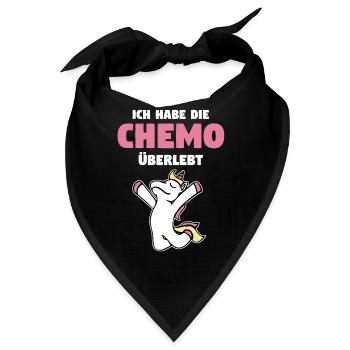 Chemo Chemotherapie Cancer Geschenk - Bandana - Schwarz - Vorne