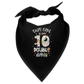 10. Geburtstag 10 Jahre Birthday Geschenk - Bandana - Schwarz - Vorne