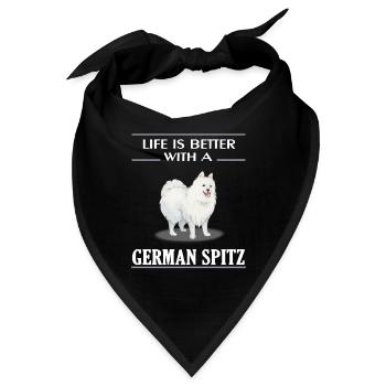 German Spitz - Bandana - Schwarz - Vorne