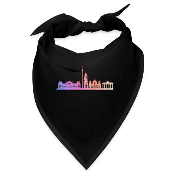 Berliner Skyline Berlin Hauptstadt - Bandana - Schwarz - Vorne