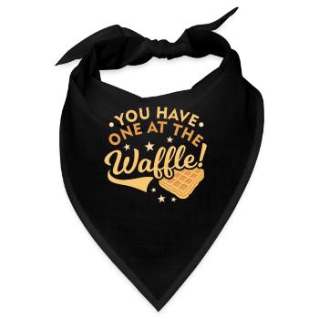 Waffel - Bandana - Schwarz - Vorne