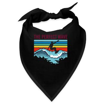 Surfen Surfer the perfect wave Geschenk - Bandana - Schwarz - Vorne