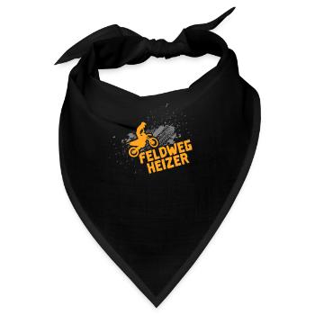 Feldweg Heizer Moped Motocrosser - Bandana - Schwarz - Vorne