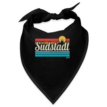 Köln Südstadt Veedel Viertel Retro Vintage Surfer - Bandana - Schwarz - Vorne