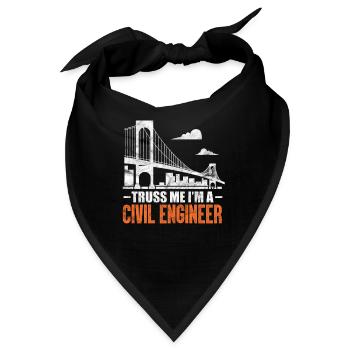 Bauingenieur Ingenieur Architekt Bau Geschenk - Bandana - Schwarz - Vorne