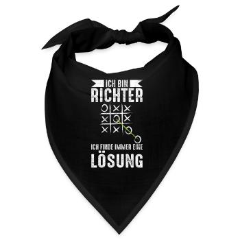 Richter Recht Urteil Amt Geschenk - Bandana - Schwarz - Vorne