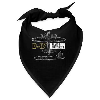 B17 Flying Fortress Geschenk, Luftwaffe, Luftfahrt - Bandana - Schwarz - Vorne