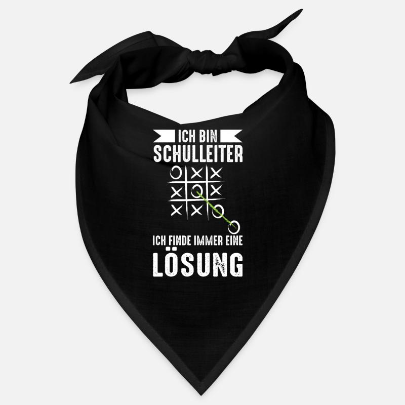 Schulleiter Direktor Rektor Schulleitung Geschenk - Bandana - Schwarz