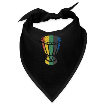 Djembe Bongos Junkies Afrikanische Drum Trommel - Bandana - Schwarz - Vorne