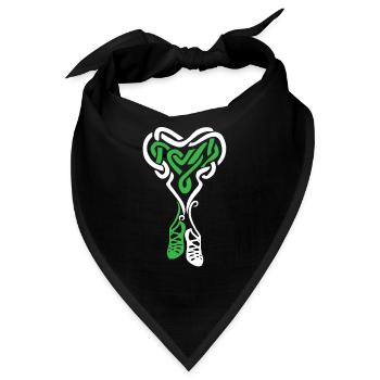 Irish Step Dancing Celtic Knot Heart - Bandana - Schwarz - Vorne