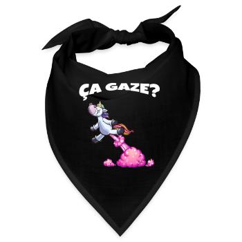 Es Gaze Einhorn, das einen Regenbogen Humor furzt - Bandana - Schwarz - Vorne