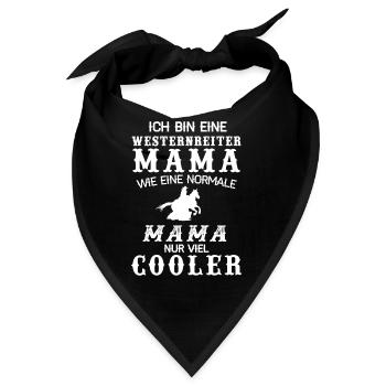 Westernreiter Mama Westernreiten Reining Geschenk - Bandana - Schwarz - Vorne
