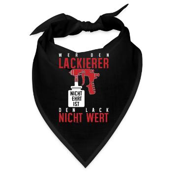 Lackierer Lack Maler Sprüh Luftdruck Geschenk - Bandana - Schwarz - Vorne